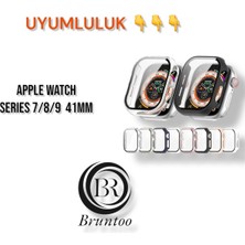Apple Watch Series 7/8/9 41 mm Kasa ve Ekran Koruyucu Mika Kılıf .