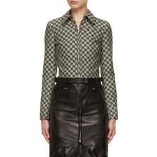 Şık Classic Monogram Jacquard Ceket - Çok Renkli, Kısa Kesim ve Doğru Bedende