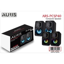 ARS-PCSP40 Baslı 3.5mm Jack 2X3W Rgb Işıklı Bilgisayar Hoparlörü