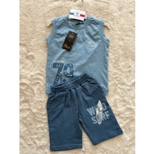 11 Yazılı Sıfır Kollo Şortlu Erkek Takım