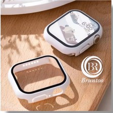 Apple Watch Series 7/8/9 45 Uyumlu mm Kasa ve Ekran Koruyucu Mika Kılıf .
