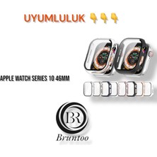 Apple Watch Series 10 46 mm Uyumlu  Kasa ve Ekran Koruyucu Mika Kılıf .