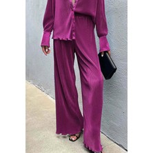 Maiya Pant - Rahat Kesim, Lastikli Bel ve Geniş Paça Kadın Pantolon