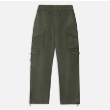 Yeşil Naylon Kargo Pantolon - Rahat Kesim, Makinede Yıkanabilir