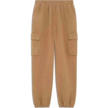 Rahat ve Şık Le Pantalon Cargo Laine - Kamelya Renkli Yün Karışımlı Pantolon