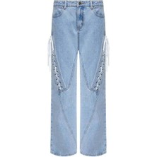 Dollhouse Jean: Düşük Bel, Dantel Yanlar ve Şık Düz Kesim