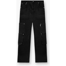 R3 Workshop Denim: Black Baggy Fit Jeans ile Şıklığı Keşfedin - 100% Pamuk