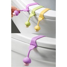 2 Adet Klozet Kapağı Tutacağı Mantar Tasarımlı Klozet Kaldırma Aparatı Klozet Tutucu Hijyenik