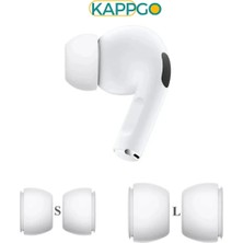 Kappgo Apple Airpods Pro1 ve Pro2 Silikon Yedek Kulaklık Ucu (2 Adet Small) (2 Adet Large) Toplam 4 Adet