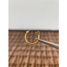 Aida Jewelss 316 L Cerrahi Çelik  Ok Yay Modeli Halka Piercing 10MM x 1,2mm