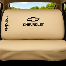 Açık Bej Penye Chevrolet Oto Koltuk Kılıfı Takımı – Servis Tipi Ön ve Arka Kılıf Seti