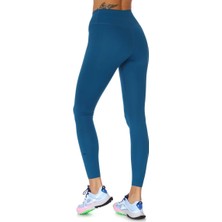 Nike One Luxe Kadın Mavi Mid Rise Antrenman Spor Taytı AT3098-404