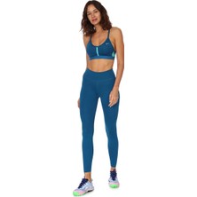 Nike One Luxe Kadın Mavi Mid Rise Antrenman Spor Taytı AT3098-404