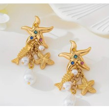 Deniz Yıldızı Charm Küpe