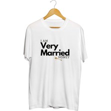 Karikatür Store "ı Am Married Honey" Sevgililer Günü Baskılı Tişört