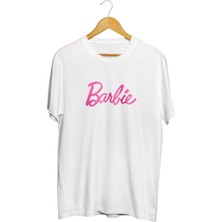 Karikatür Store Barbie Baskılı Beyaz Unisex Tişört