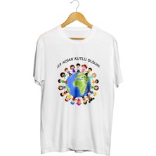 Karikatür Store 23 Nisan Kutlu Olsun Baskılı Unisex Tişört