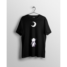 Karikatür Store Ay'ın Tavşanı Aydınlatmalı Baskılı Tshirt