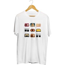 Karikatür Store Radyo Baskılı Unisex Tişört