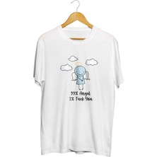 Karikatür Store 99% Angel 1% Fu*k You Baskılı Unisex Tişört