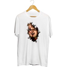 Karikatür Store Chucky Hot Sfregiato Baskılı Unisex Tişört