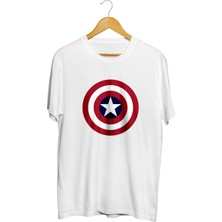 Karikatür Store Kaptan Amerika Captain America Baskılı Kaliteli Tişört