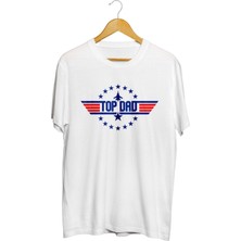 Karikatür Store Top Dad Babalar Günü Baskılı Unisex Tişört
