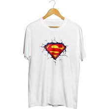 Karikatür Store Superman Logo Baskılı Unisex Tişört