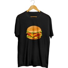 Karikatür Store Hamburger Baskılı Unisex Tişört