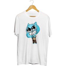 Karikatür Store Gumball Chibi Baskılı Unisex Tişört