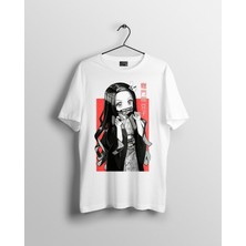Karikatür Store Nezuko Kamado Kimetsu No Yaiba Demon Slayer Anime Tişört