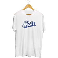 Karikatür Store Barbie Ken Baskılı Unisex Beyaz Tişört
