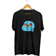 Karikatür Store Gumball Ateşli Göz Baskılı Unisex Tişört