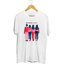 Karikatür Store Kadınlar Günü Kadın Figürlü Baskılı Kaliteli Tişört