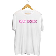 Karikatür Store Cat Mom Baskılı Kaliteli Tişört