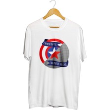 Karikatür Store Kaptan Amerika Captain America Baskılı Kaliteli Tişört