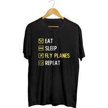 Pilot Baskılı Unisex Tişört