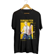Karikatür Store Banana Fish Ash Lynx Eiji Okumura Card Anime Baskılı Unisex Tişört