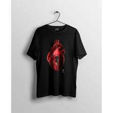 Karikatür Store Unisex Siyah Baskılı T-Shirt