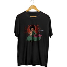 Karikatür Store Huey Freeman x Roronoa Zoro Version 2 Anime Baskılı Unisex Tişört