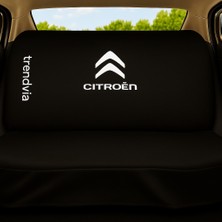 Citroën Logolu Siyah Penye Oto Koltuk Kılıfı Ön ve Arka Set - Servis Kılıfı