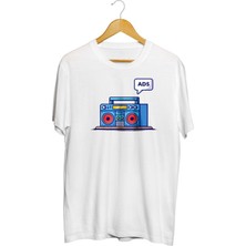 Karikatür Store Radyo Ads Baskılı Unisex Tişört