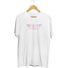 Karikatür Store Piloat Wife Baskılı Unisex Tişört