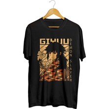 Karikatür Store Demon Slayer Giyuu Baskılı Unisex Tişört