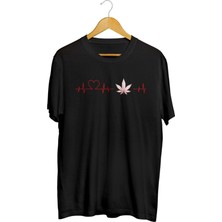 Karikatür Store Vintage Marijuana Baskılı Unisex Tişört