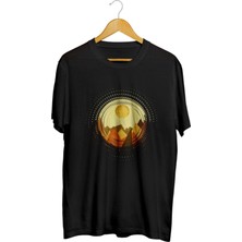 Karikatür Store Retro Landscape Baskılı Unisex Tişört