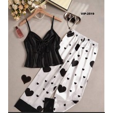 Askılı Saten Pijama Takımı