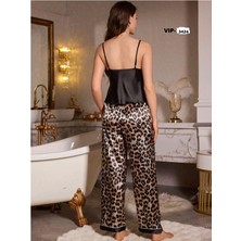 Askılı Saten Pijama Takımı