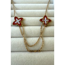 Jewels of Hope Zirkon Taşlı Yıldız Kolye 47 cm Paslanmaz Çelik Kolye Kadın
