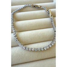 Jewels Of Hope Zirkon Taşlı Su Yolu Bileklik 20 cm 316L Paslanamaz Çelik Bileklik Kadın 